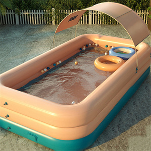 Thickened Children's Inflatable Swimming Pool Family Mini air Cushion Bathtub With Sunshade