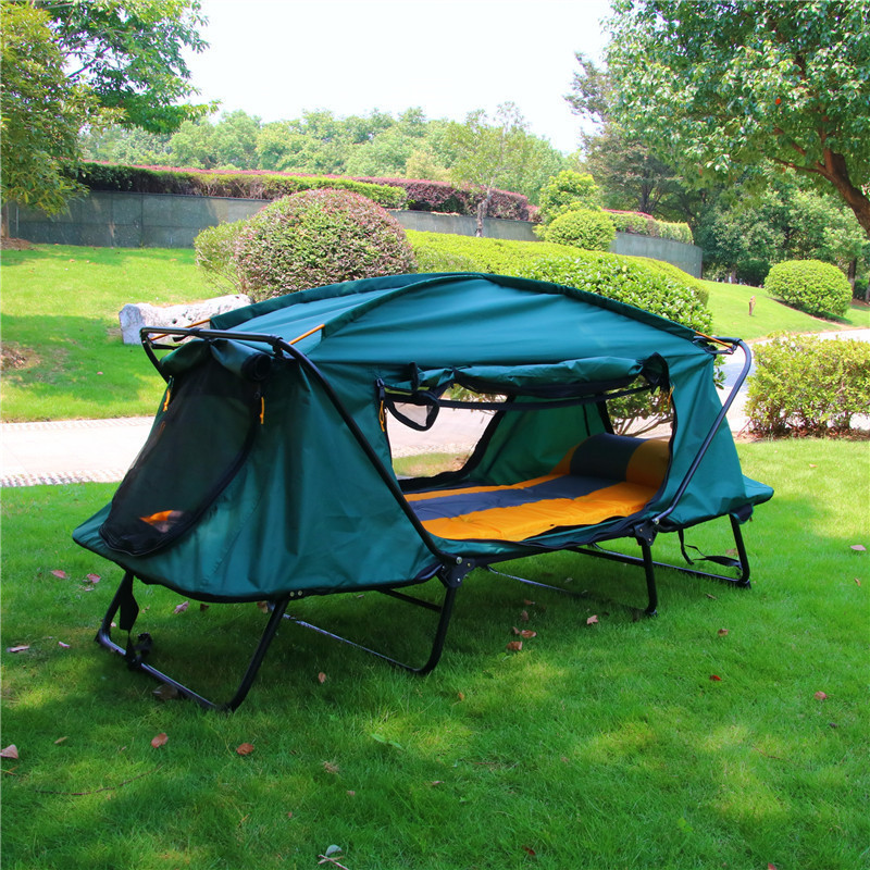 New Trend Foldable Waterproof Outdoor Bed Cot Tent Rainproof Fishing Tent Portable Off The Ground Double Tent