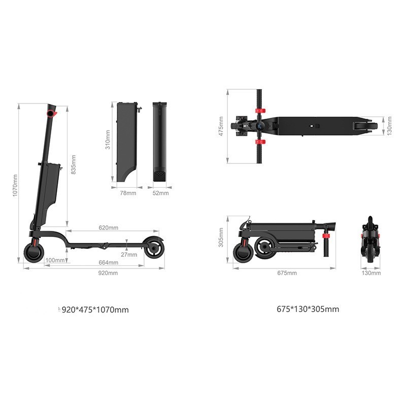 Electric scooter foldable adult mini lithium battery balance car shared scooter battery car for sale