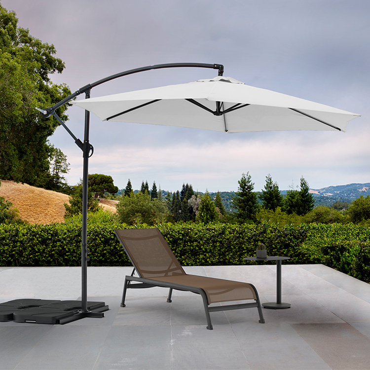 Iron Hanging Cantilever Patio Umbrellas Market Banana Beach Umbrella Garden Outdoor Parasol Cheap Sun Patio Umbrella