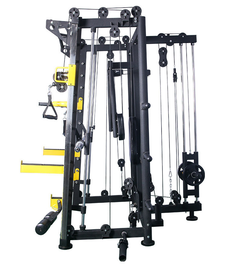 Commercial Home Gym Equipment Multi Functional Trainer Power safe Squat Rack Smith Machine with weight stack