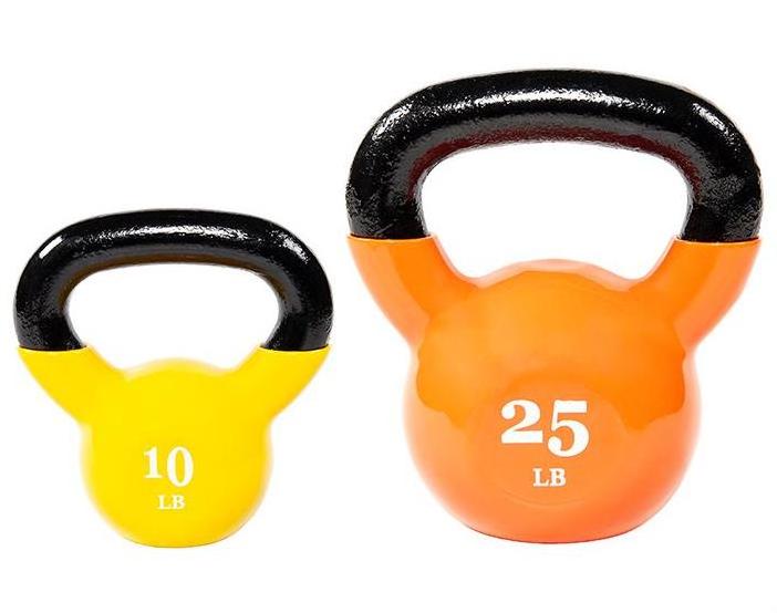 Wholesale Fitness Equipment Cast Iron Powder Coated Competition Colorful Kettlebell Handles Set 50lb Use For Home