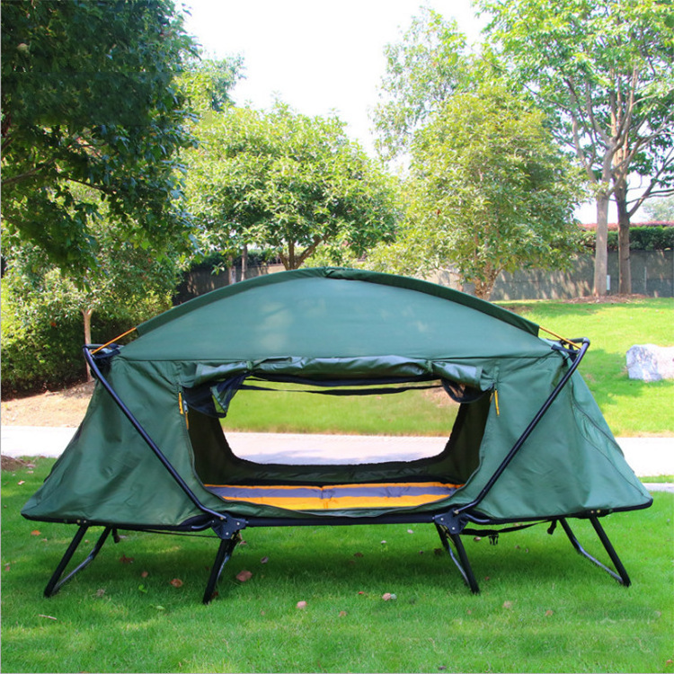 New Trend Foldable Waterproof Outdoor Bed Cot Tent Rainproof Fishing Tent Portable Off The Ground Double Tent