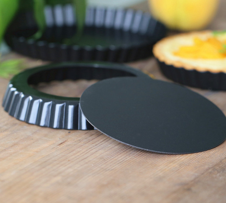 Fruit Tart Pie baking products Non-Stick Egg Tart Pan Round carbon steel baking pan bread Pizza Pan cake molds