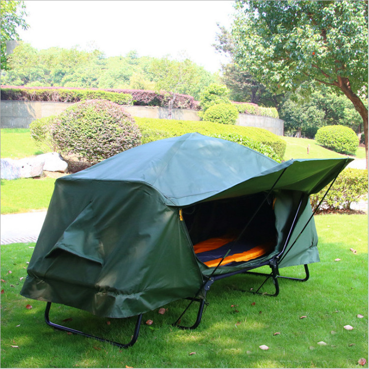 New Trend Foldable Waterproof Outdoor Bed Cot Tent Rainproof Fishing Tent Portable Off The Ground Double Tent