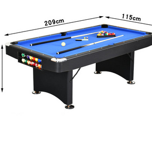 7FT 84" folding pool table indoor billiard table for snooker game no need assembly with all accessories