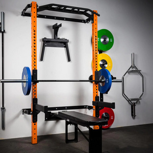 Gym Equipment Smith Machine Squat Rack Pull-Up Weightlifting Bench Press Wall Mount Folding Power Rack