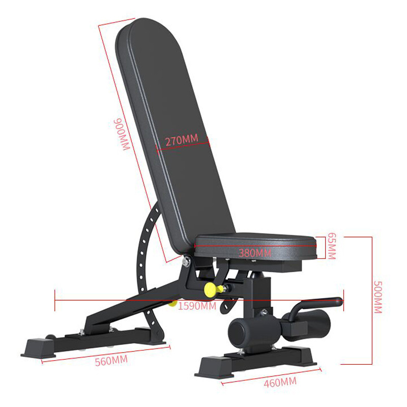 Multi-function sit up exercise training workout gym fitness equipment foldable adjustable press weight bench