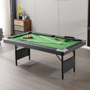 Good Price 1.9 m Folding Entertainment Black Green Billiard Pool Table for Home use