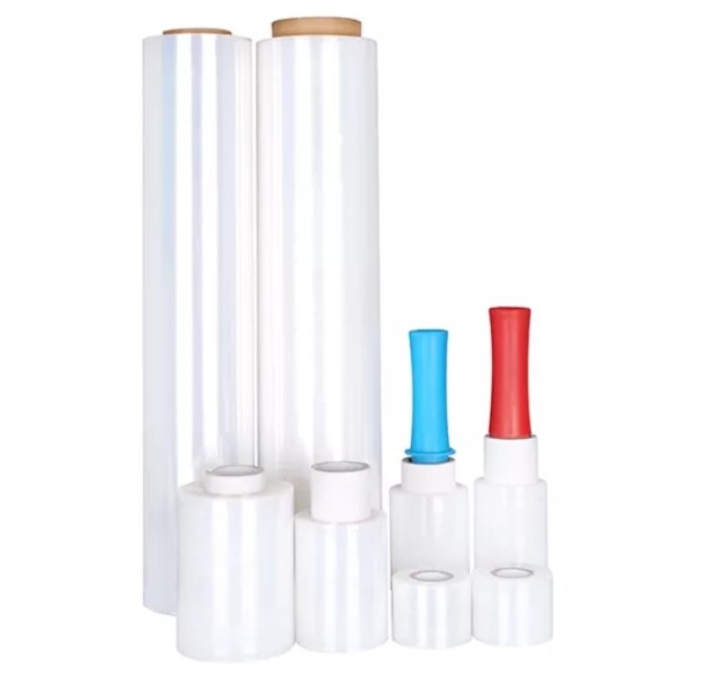 China Transparent Plastic LLDPE Stretch Film Roll Wrap for Packaging-High Visibility Material