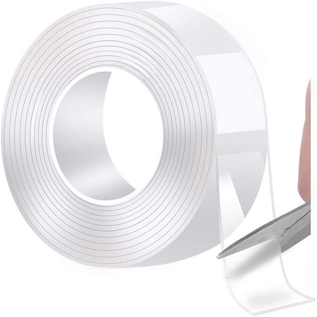 Good Price 1M Clear Adhesive Double Sided Nano Transparent Roll Waterproof PU Wall Nano Tape Nano Double Sided Tape