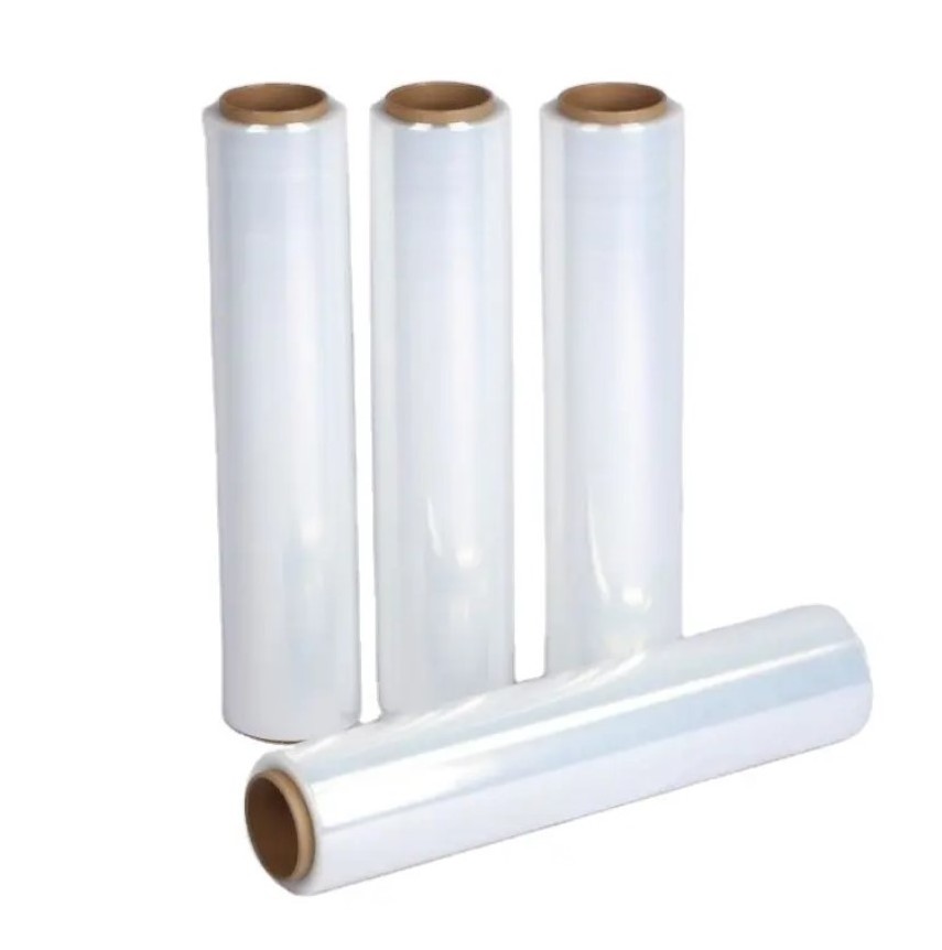 China Transparent Plastic LLDPE Stretch Film Roll Wrap for Packaging-High Visibility Material