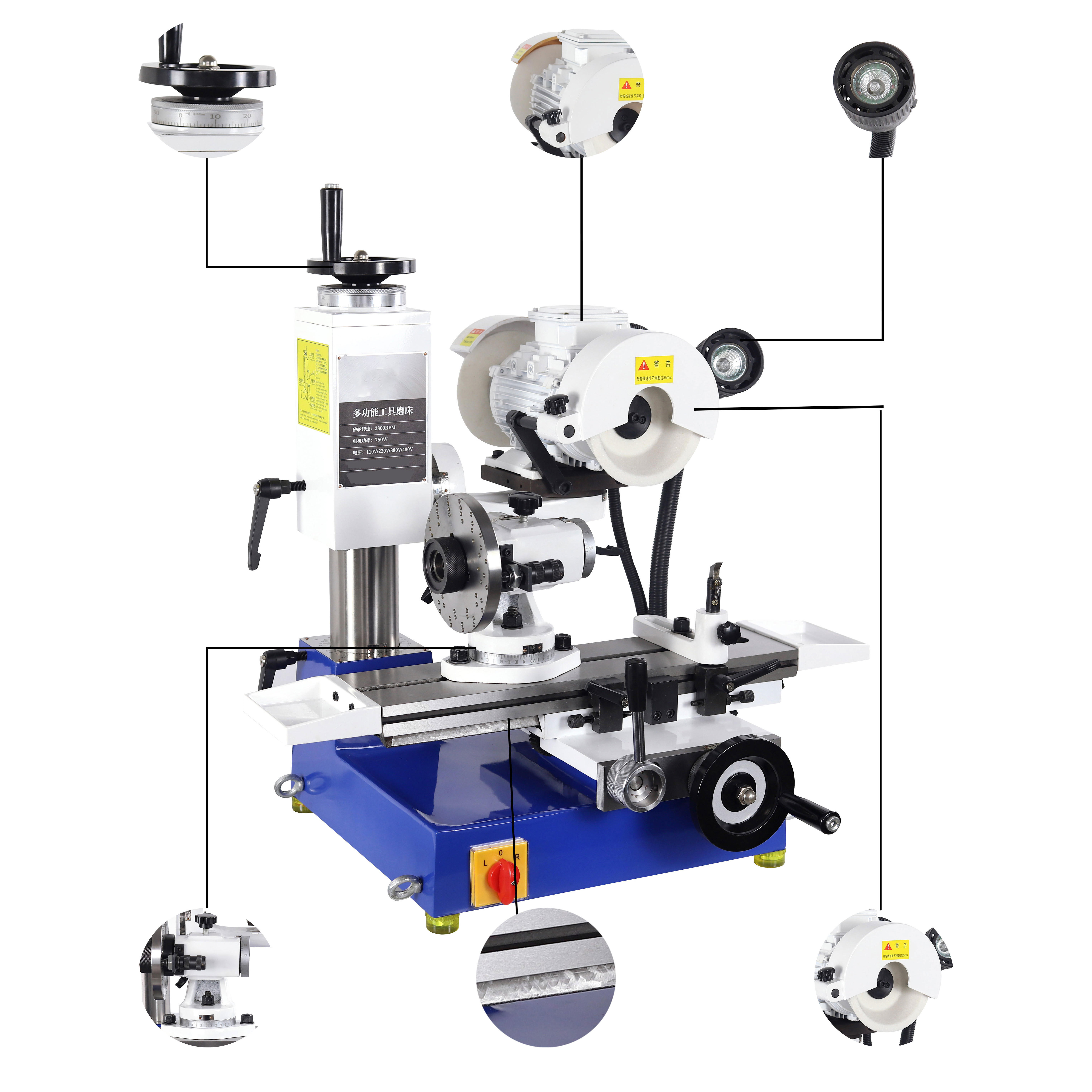 TR-600F universal tool cutter grinder for Grinding hobbing milling cutters and turning tools