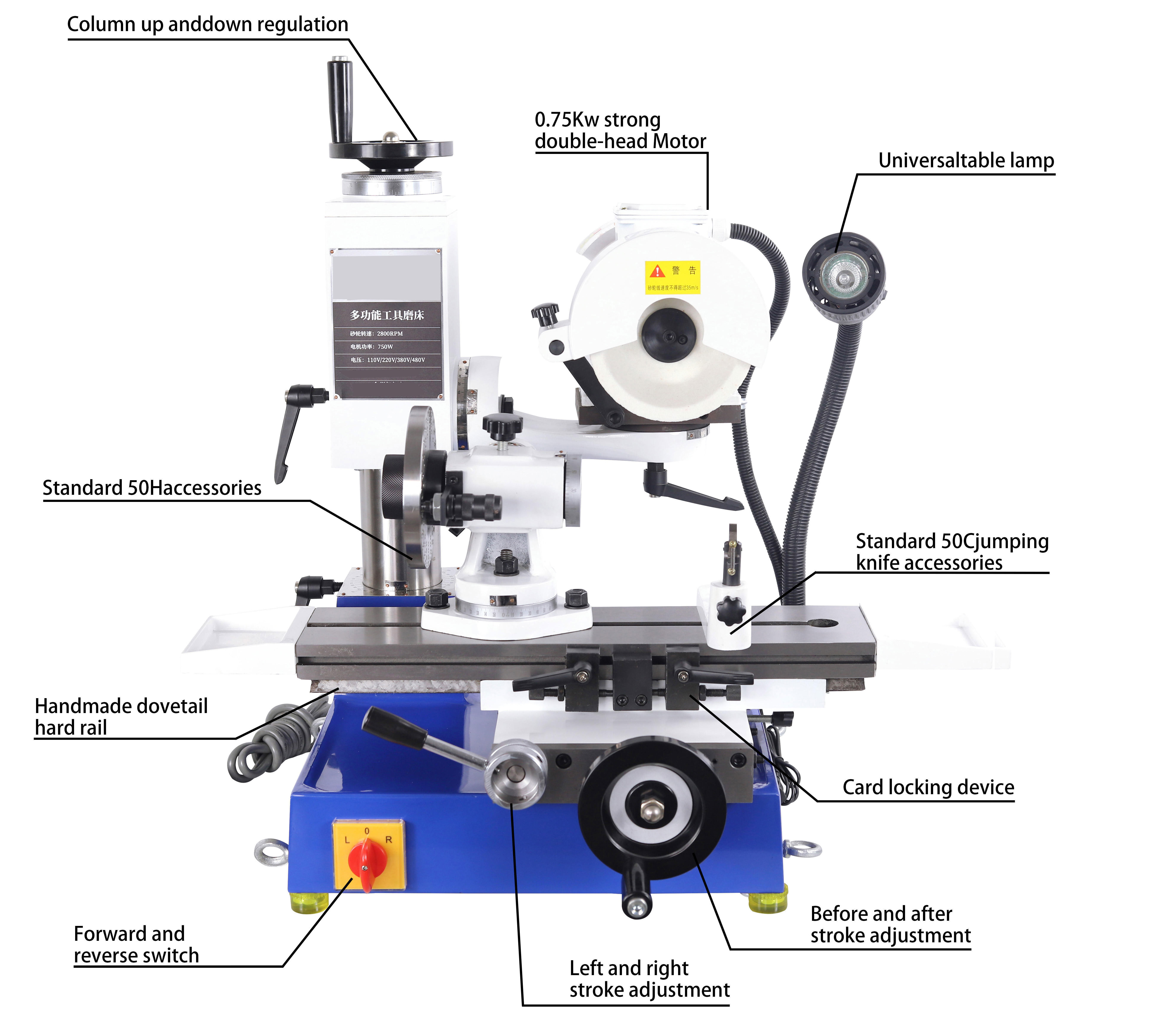 TR-600F universal tool cutter grinder for Grinding hobbing milling cutters and turning tools