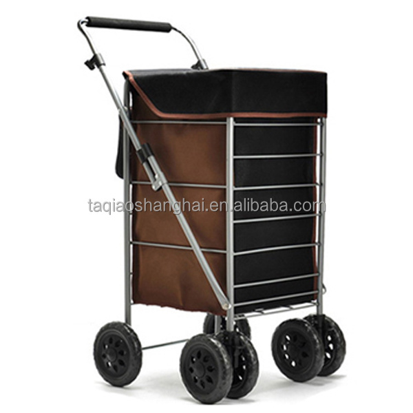 foldable shopping trolley bag universal wheels big capacity bag folding shopping cart