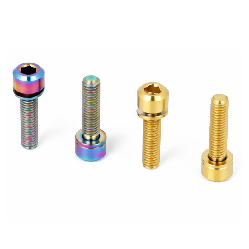 Hot Selling Anodized Surface Is Not Easy To Rust Colorful Titanium Alloy Bolts Screw Motorcycle M8 M6 Head Hexagon Bolt Screw