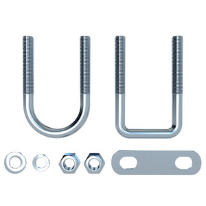 High Quality Custom Size Hot Dip Galvanized Stainless Steel Ss316 U Type Shaped Lock Ubolt Pipe Clamp Square U Bolt For Truck