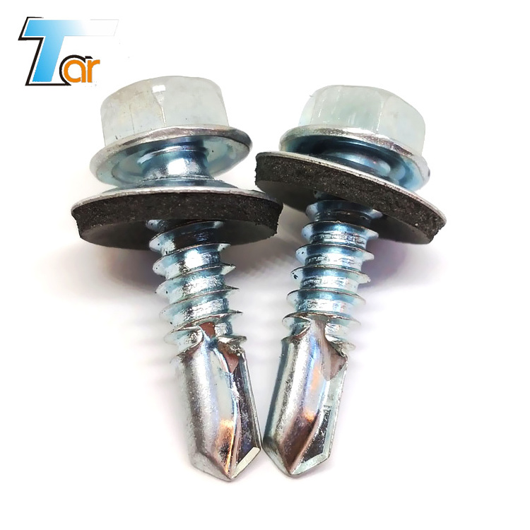 Hex head self drilling screw with EPDM washer / flange head DIN7504K ROOFING SCREW