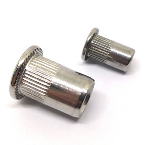 China Factory Rivet Nut/rivnut Flat Head Metric Rivet Nut Threaded Inserts Nutsert Countersunk Head Splied M5 M6 M8 Riveting Nut