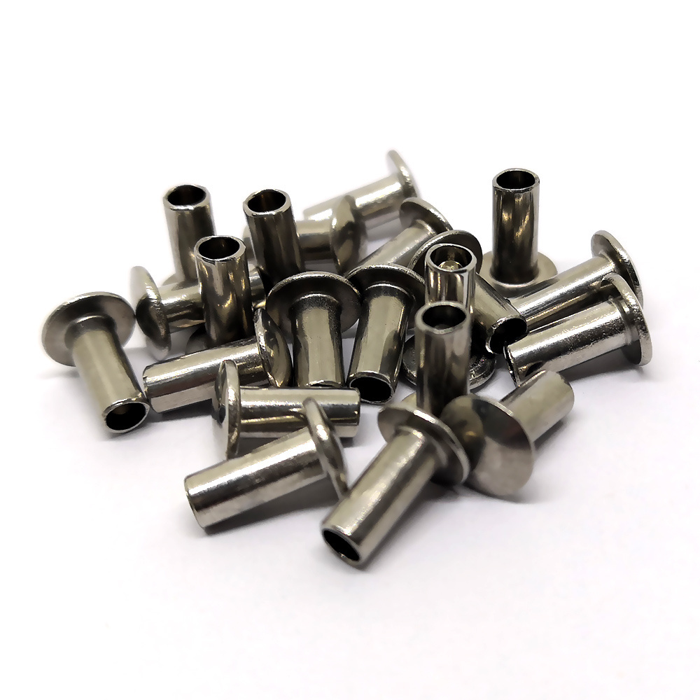 High Quality Customized Helmet Semi-hollow Countersunk Head Rivets Metal Semi Tubular Rivet For Helmet