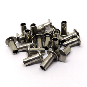 304 316 Stainless Steel Copper Iron Galvanised Flat Head Semi Hollow Rivets