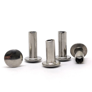 High Quality Customized Helmet Semi-hollow Countersunk Head Rivets Metal Semi Tubular Rivet For Helmet