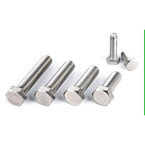 Bolt Factory Price Customized Wholesale High Strength Metric M6 M7 M8 M9 M15 M17 M20 304 316 Stainless Steel Hex Bolt