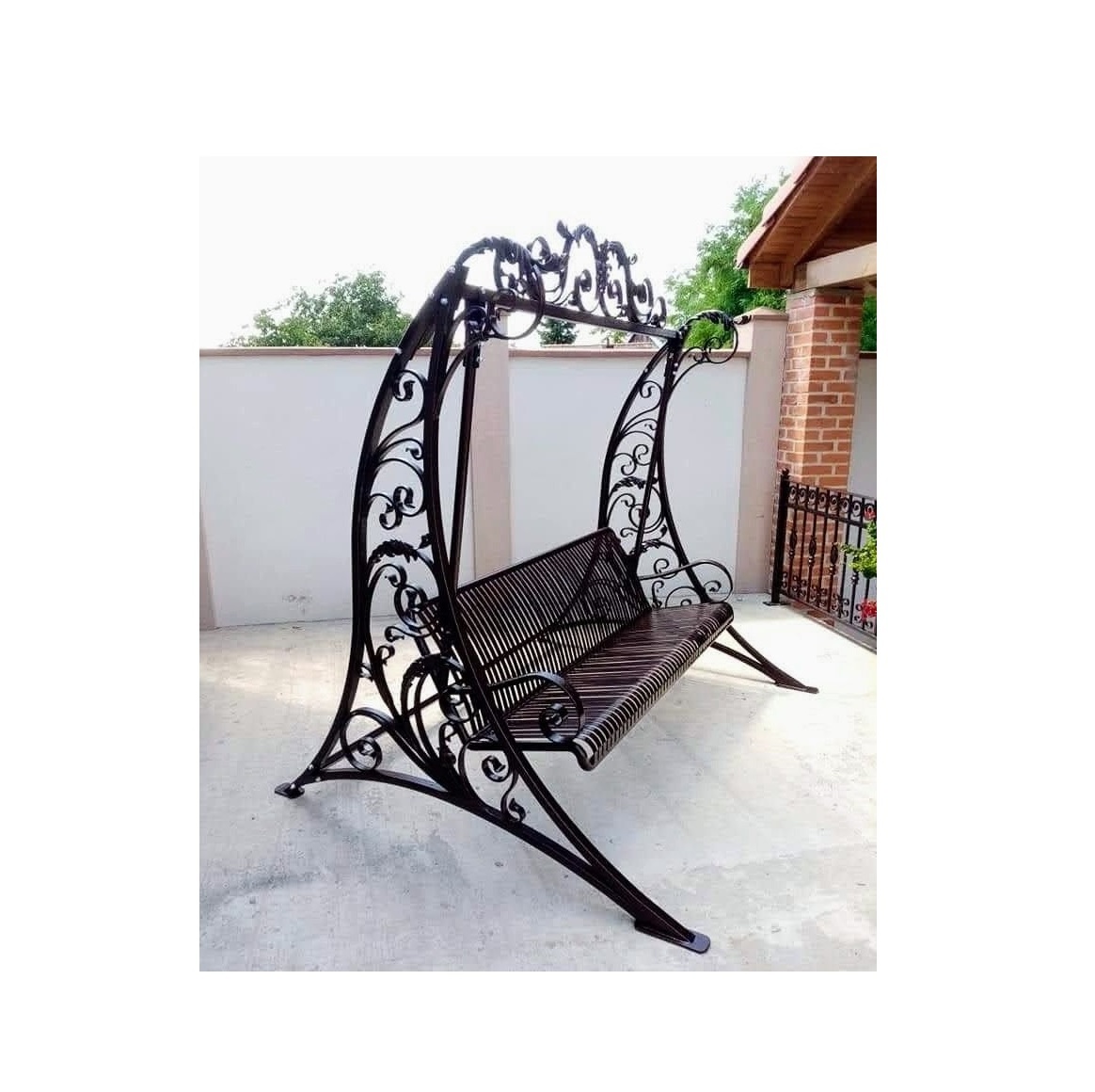 Carved Wooden Peacock Swing Jhoola Royal Antique Design Wooden Swing Jhula Traditional Antique Polished Swing