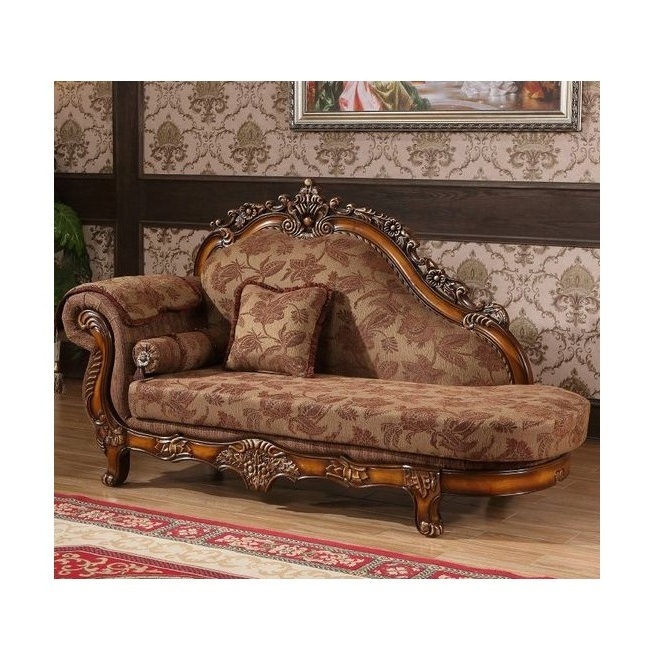 Teak Wooden Sofa Couch for Living Room & Upholstered Covered Or Beautiful Hand Carving Decoration