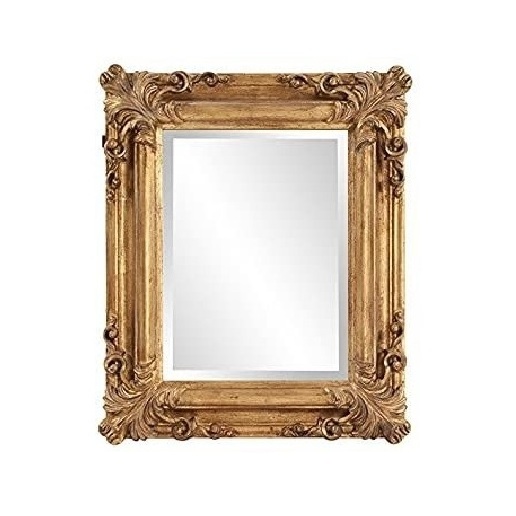 Edwin Hanging Rectangular Accent Rustic Antique Gold Wall Mounted Elegant Embellished Framed Decorative frame