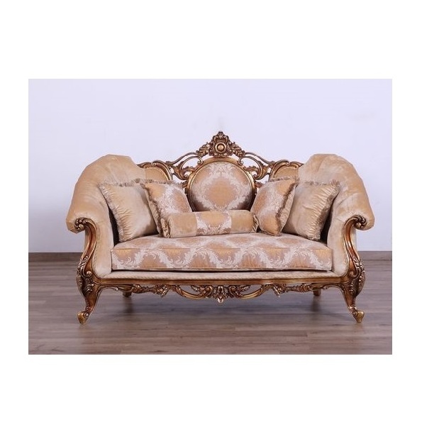 Grand and Elegant Golden palace 3seater sofa in refined beige Italian fabric