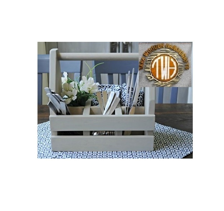 farmhouse wooden garden tool caddy with handle wholesale wooden storage racks and cabinets