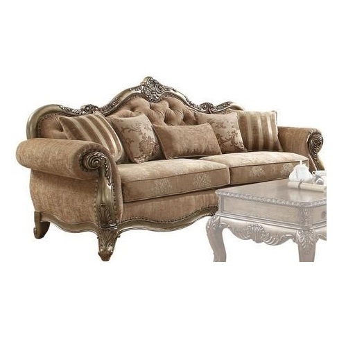 Luxury Furniture Sofa Set With Coffee Table solid wooden Royal Turkish Handmade Style Sofa Sets