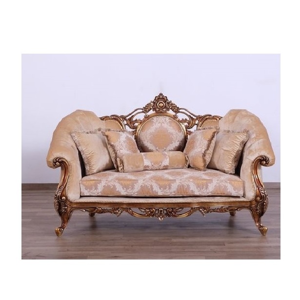 Grand and Elegant Golden palace 3seater sofa in refined beige Italian fabric