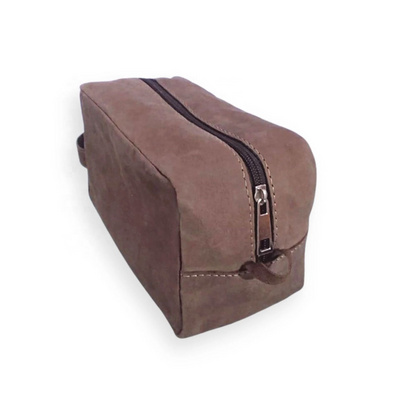 Full Grain Leather Multifunctional Canvas Makeup Cosmetic Bag Travel Men Shaving Hanging Dopp Kit Toiletry Bag