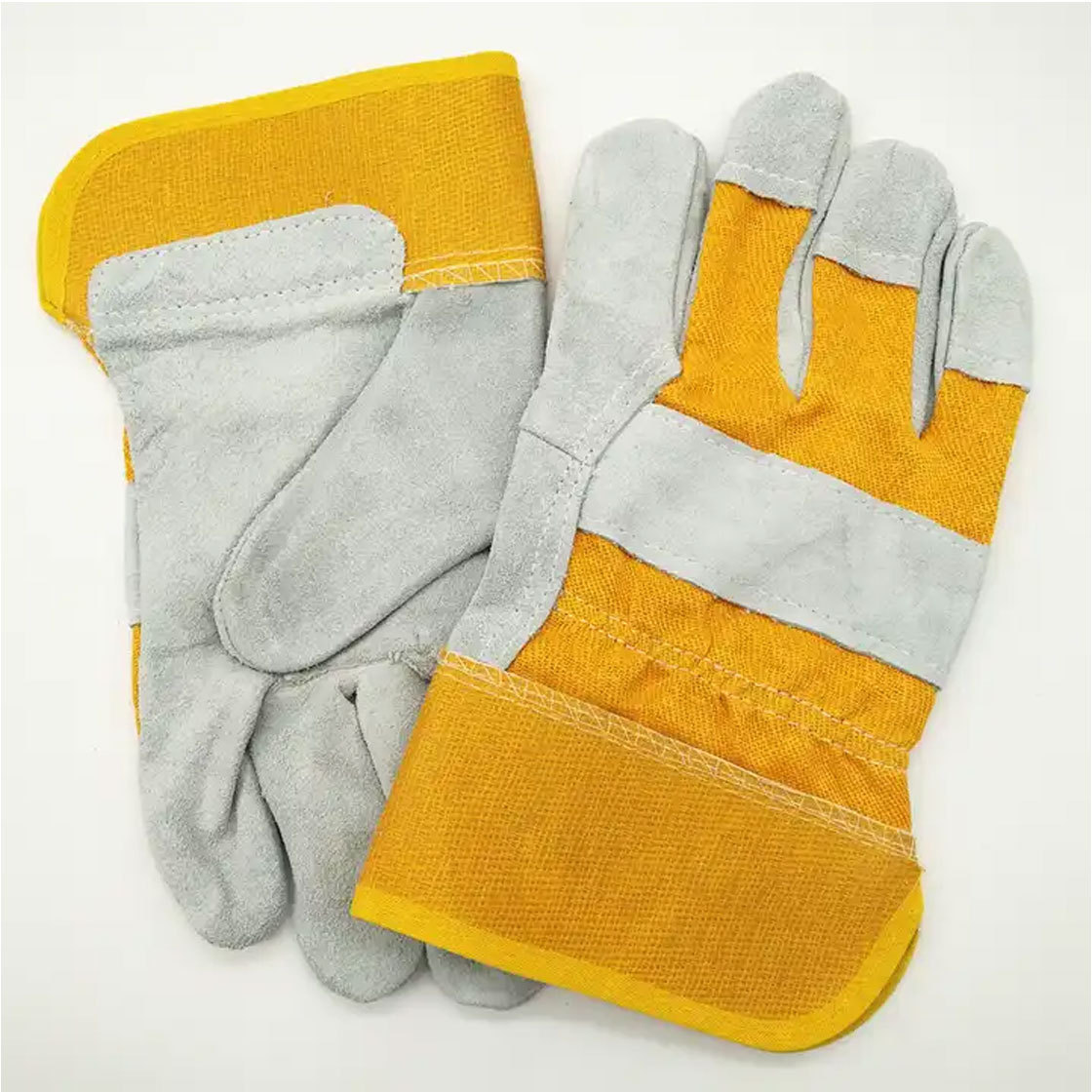 Anti Heat Genuine Goat Leather Heavy Duty Burn Resistant TIG Working Gloves safety breathable Loose cuffs leather work glove