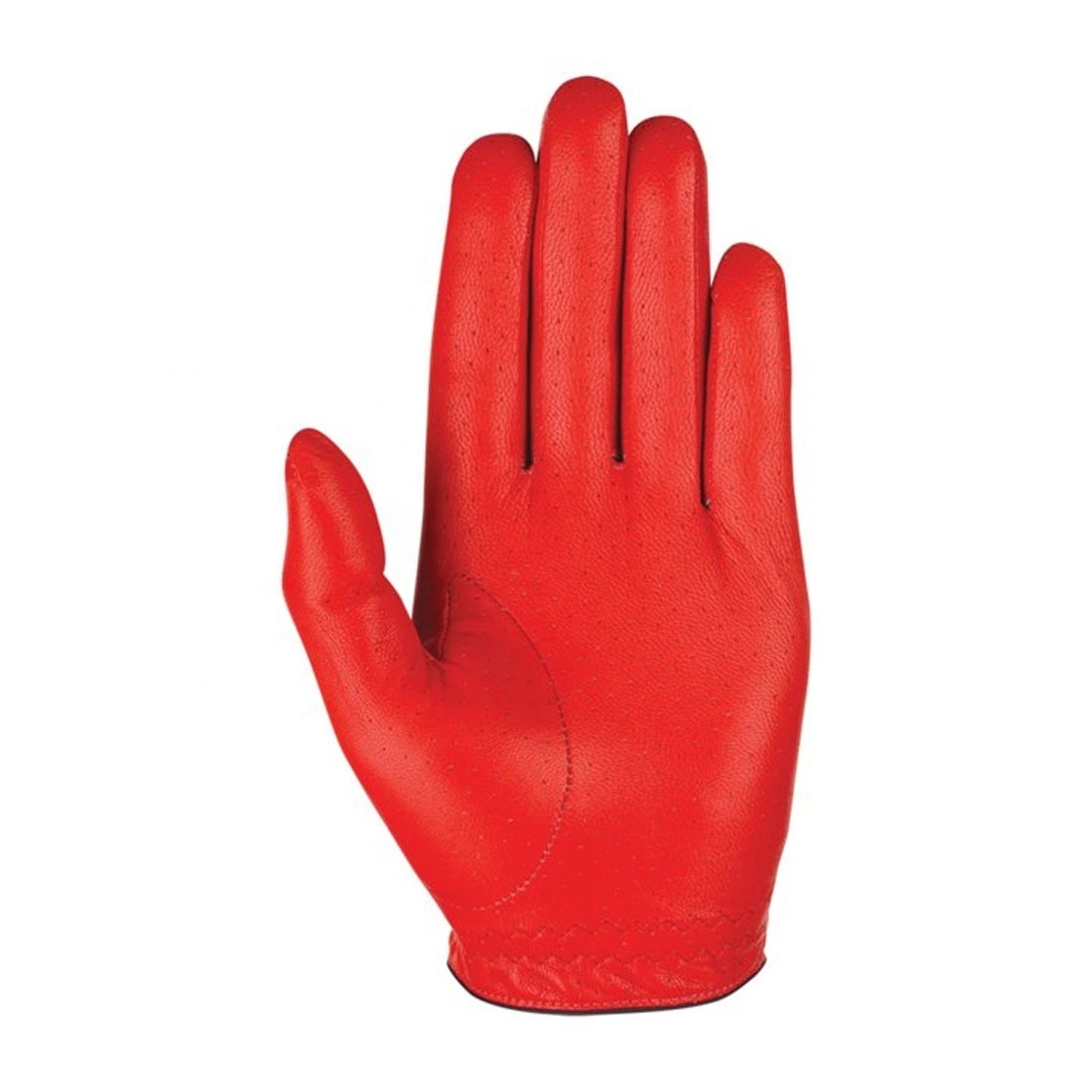 Custom Logo Red Cabretta Leather Anti Slip Soft Breathable Golf Glove with Ball Maker