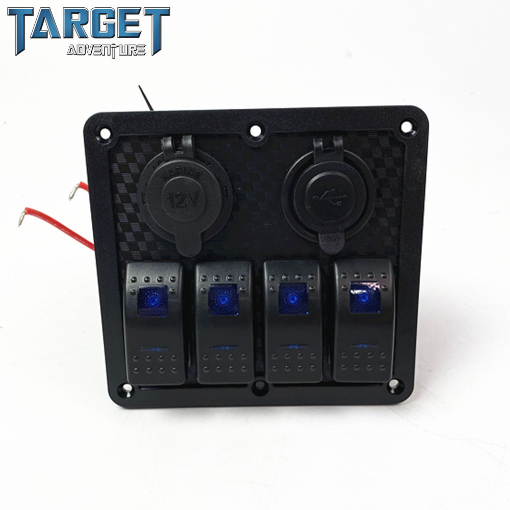 6 gang buttons switch panel for cars Marine yacht ship motorboat fishing boat yacht accessories