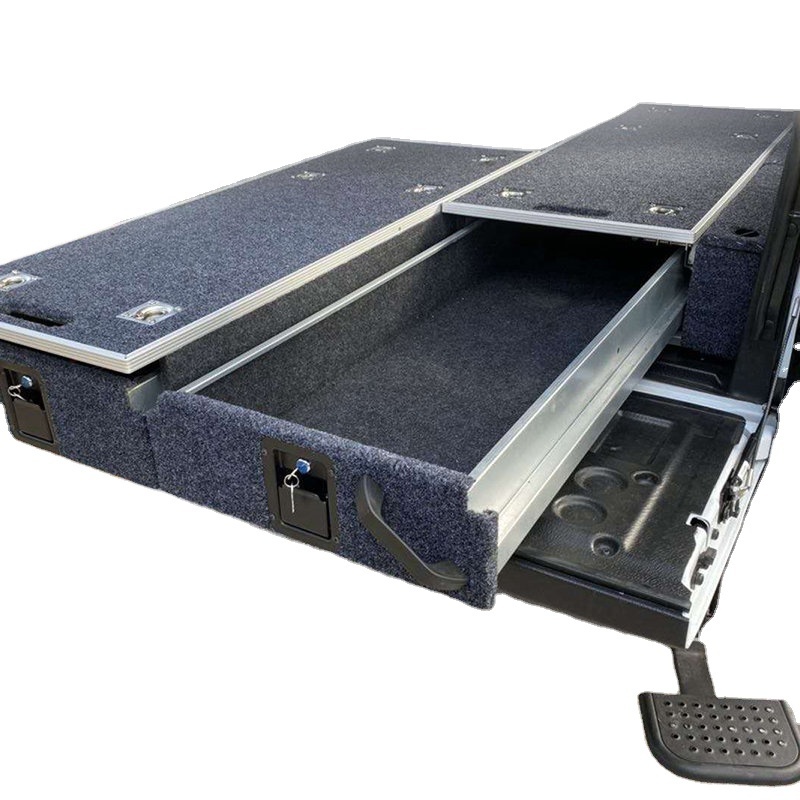 Drawer box system SUV pickup truck tail storage drawer, heavy outdoor model accessories, travel long distances trunk storage box