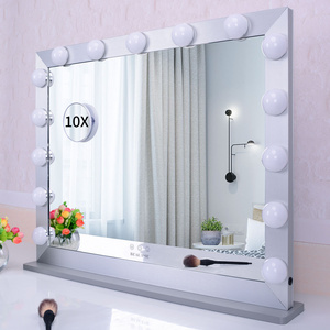 BEAUTME Hollywood Vanity Mirror with Lights,Lighted Makeup Mirror with 15 Dimmer Bulbs