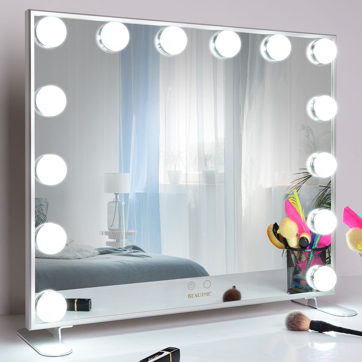 Hollywood Lighted Mirror Makeup Vanity mirror Desk Mirrors With led lights Bulbs with UK/AU/EU/US Plug