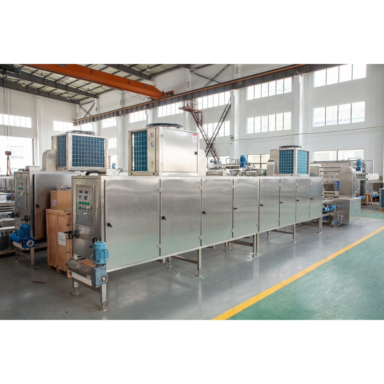 Large scale pastel candy production line strip milk candy making machine