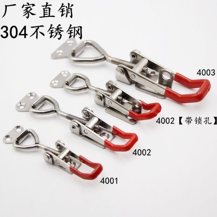 Quick Release Spring Loaded Zinc Plated Adjustable Toggle Pull Latch Catch Hasp Clamp with Lock Eye