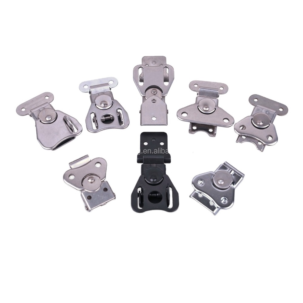 Stainless Steel Spring Loaded Safety Snap Lock Adjustable Toggle Catch Clamp Draw Latch for Case Box Door Cabinet