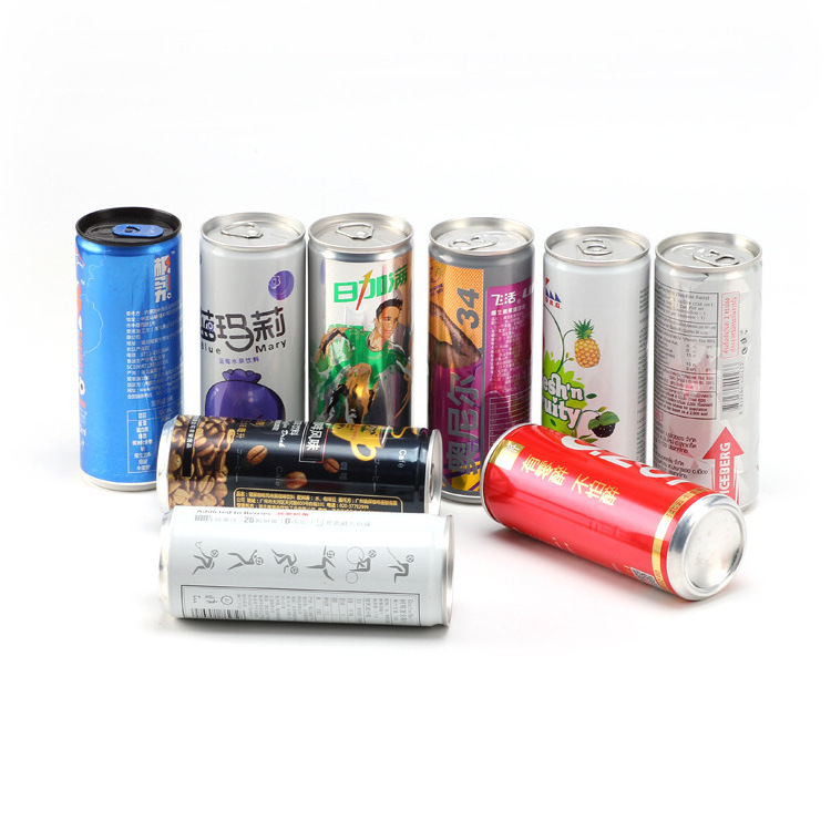 Aluminium Sleek Cans 200mL 250mL 350mL 500mL 12 oz 500mL Beverage Cans for Soda Coca Food Fruit manufacturer empty can