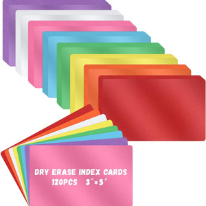 Dry Erase Index Cards School Office Game Cards Colorful Flash Cards Sheets for To Do List