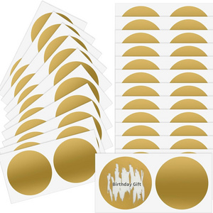 Round Gold Peel and Stick Adhesive Scratch off Labels for Tickets Promotional Games