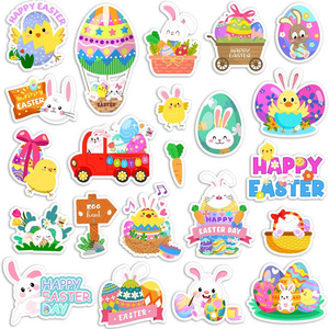 Realistic Window Gel Clings Decal Stickers for Kids Toddlers and Adults Happy Easter Decoration