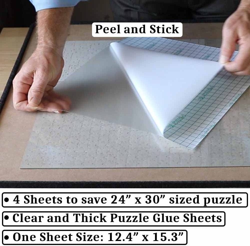 Popular Sheet Puzzle Saver Peel and Sticker Jigsaw Puzzle Saver  No Mess Puzzle Glue Sheets