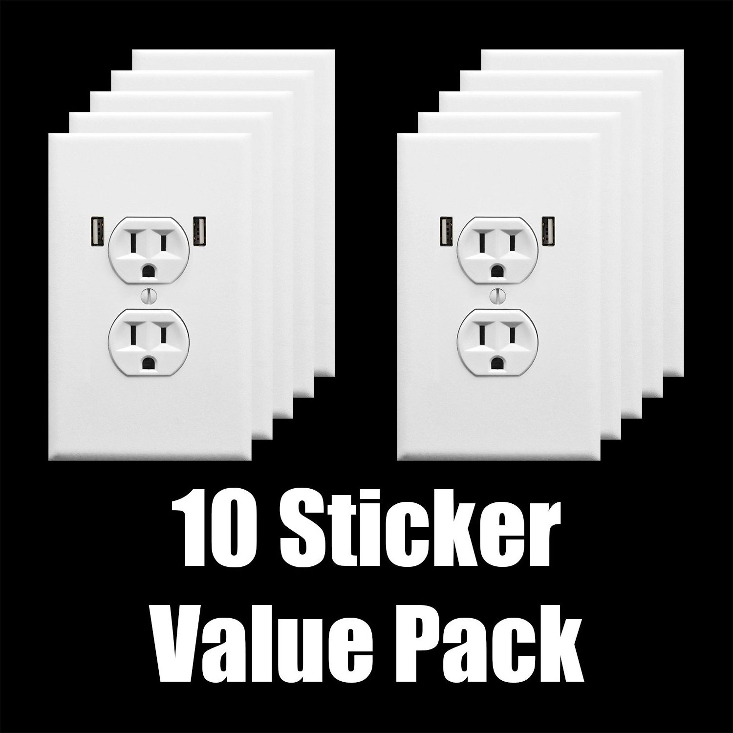 Hilariously Funny Joke Power Outlet Decals Wall Outlet Decal Gag is Great for Office Prank Pretend Electrical Outlet Sticker